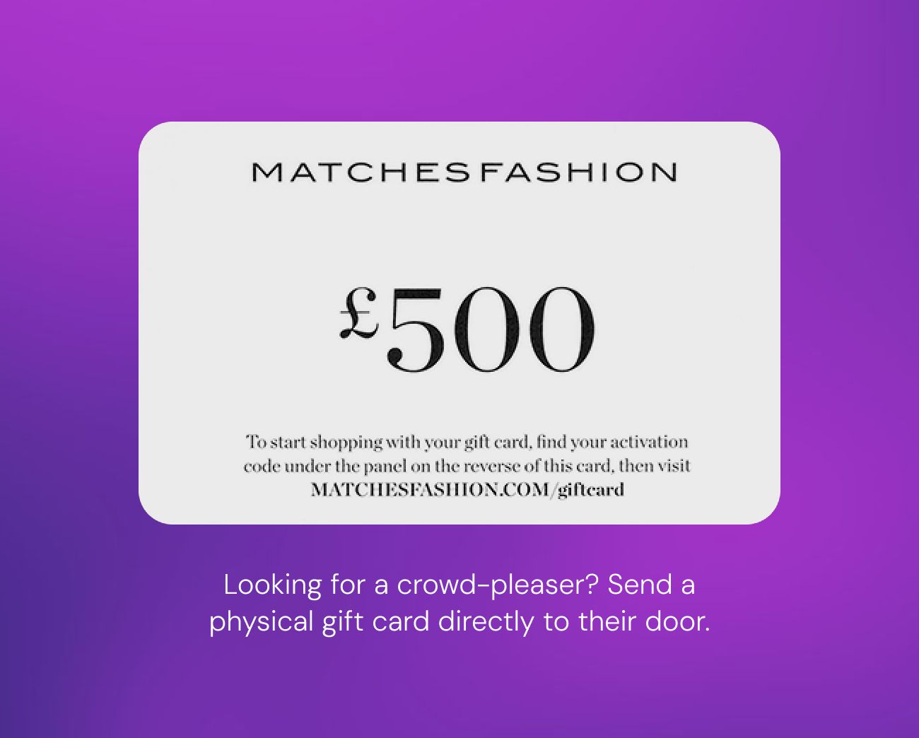 The MATCHES Gift Card